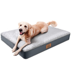 Sunheir orthopedic dog bed with plush-top surface for cozy large-dog lounging