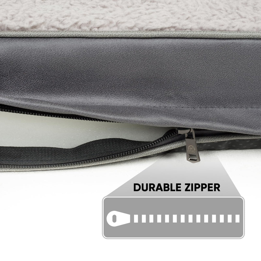 Sunheir washable dog bed cover waterproof layer close-up demonstrates spill protection.