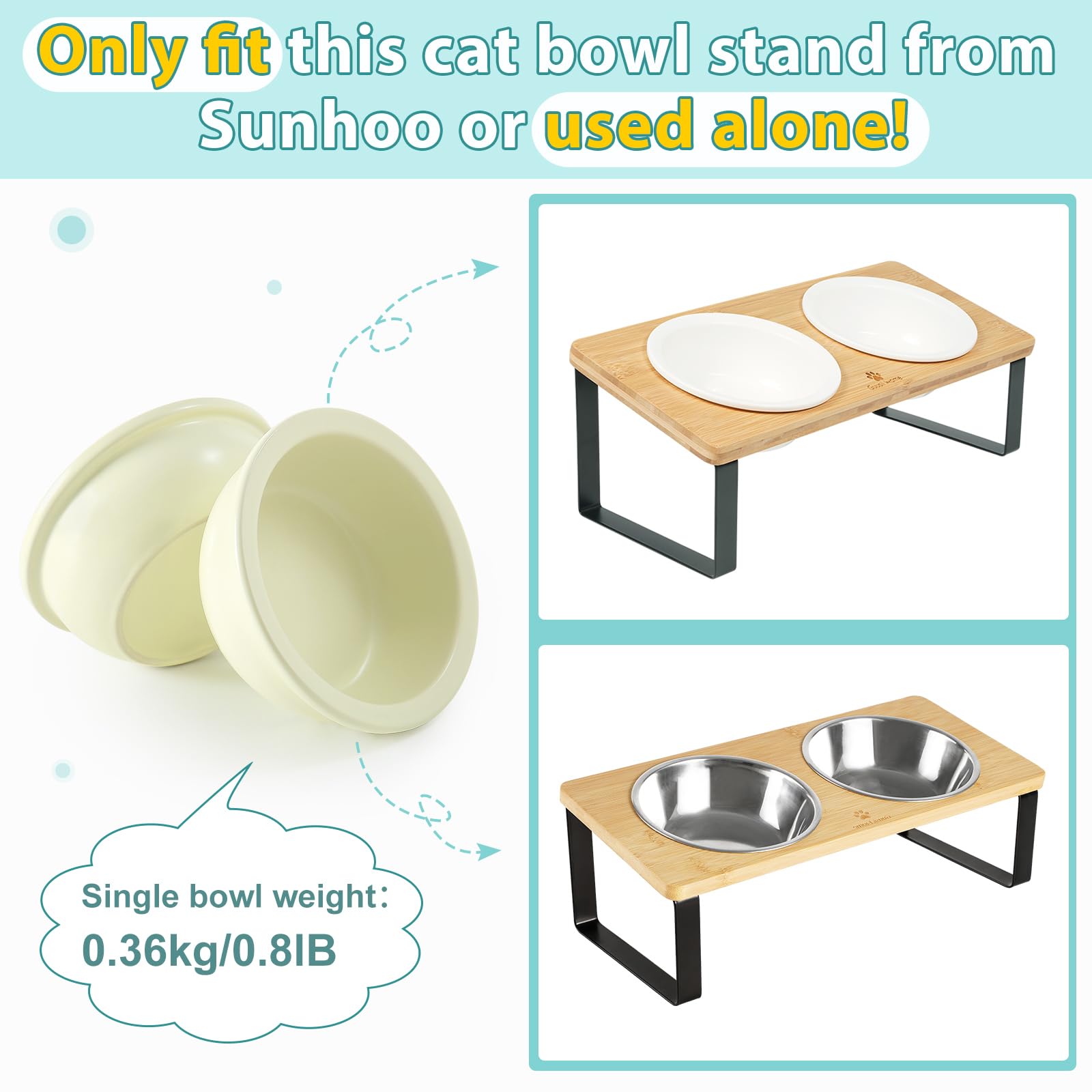 Sunhoo 360ml capacity ideal for individual meals or water portions