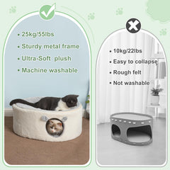 Sunhoo elevated cat bed spacious oval design for lounging comfort