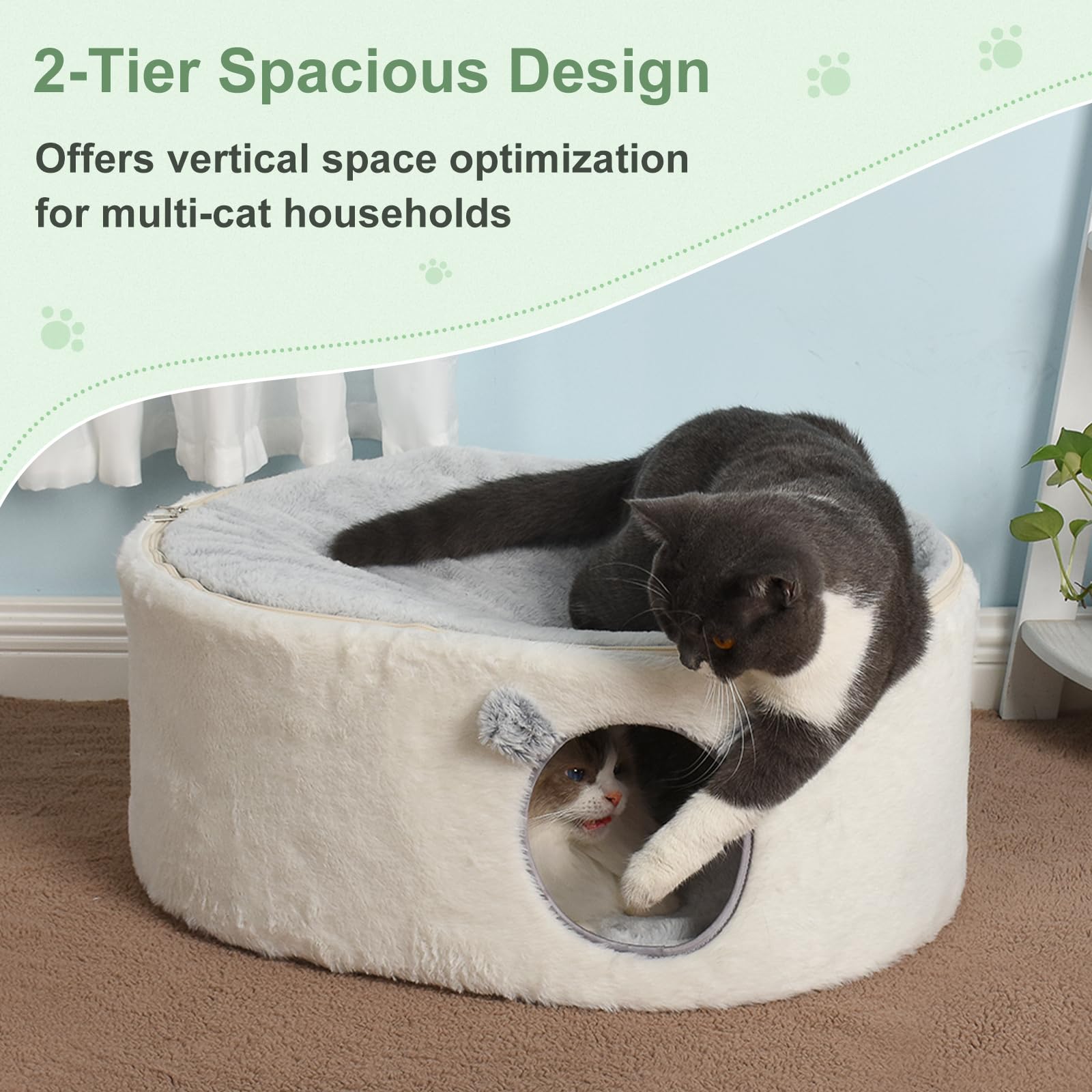 Sunhoo elevated cat bed washable cover for easy cleaning