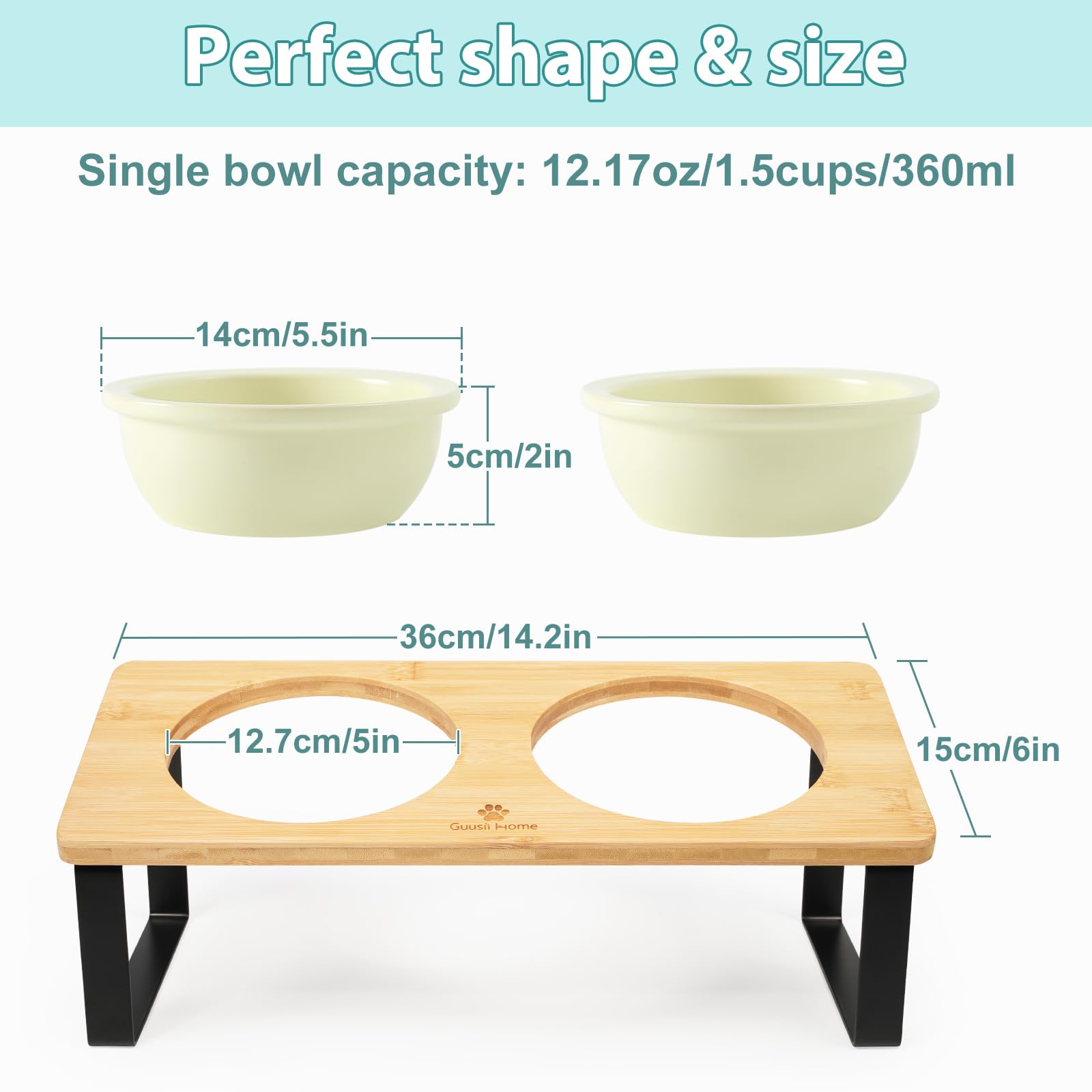 Sunhoo cat bowls in use for pet food and water feeding
