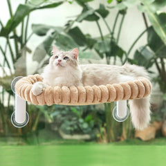 Sunhoo cat window bed nest-edge view enhances cozy, restful cat naps.