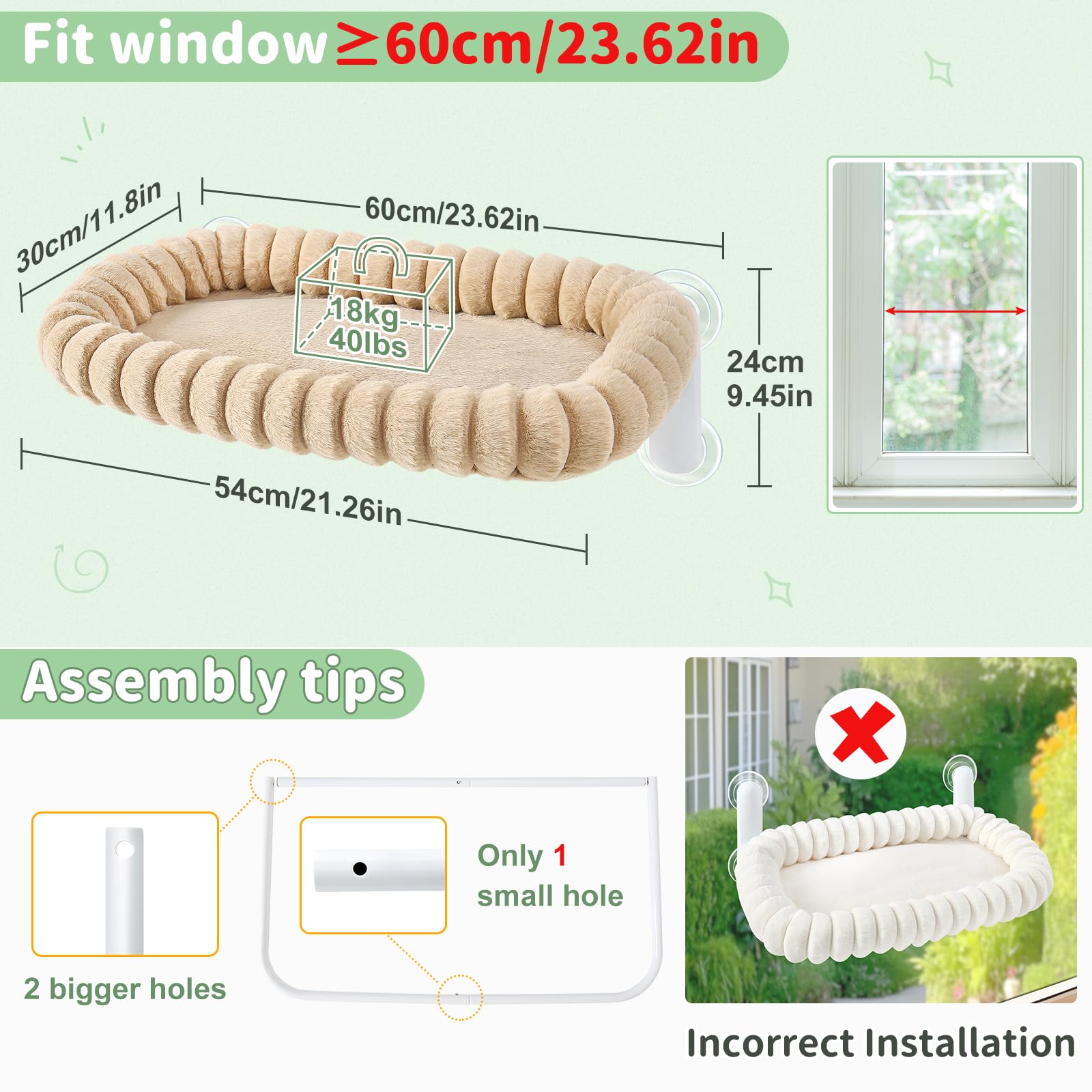 Sunhoo cat window bed soft cushion keeps pets warm and comfy year-round.