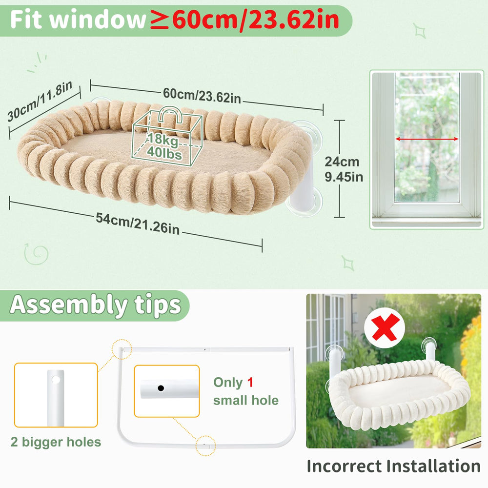 Sunhoo cat window bed soft cushion keeps pets warm and comfy year-round.