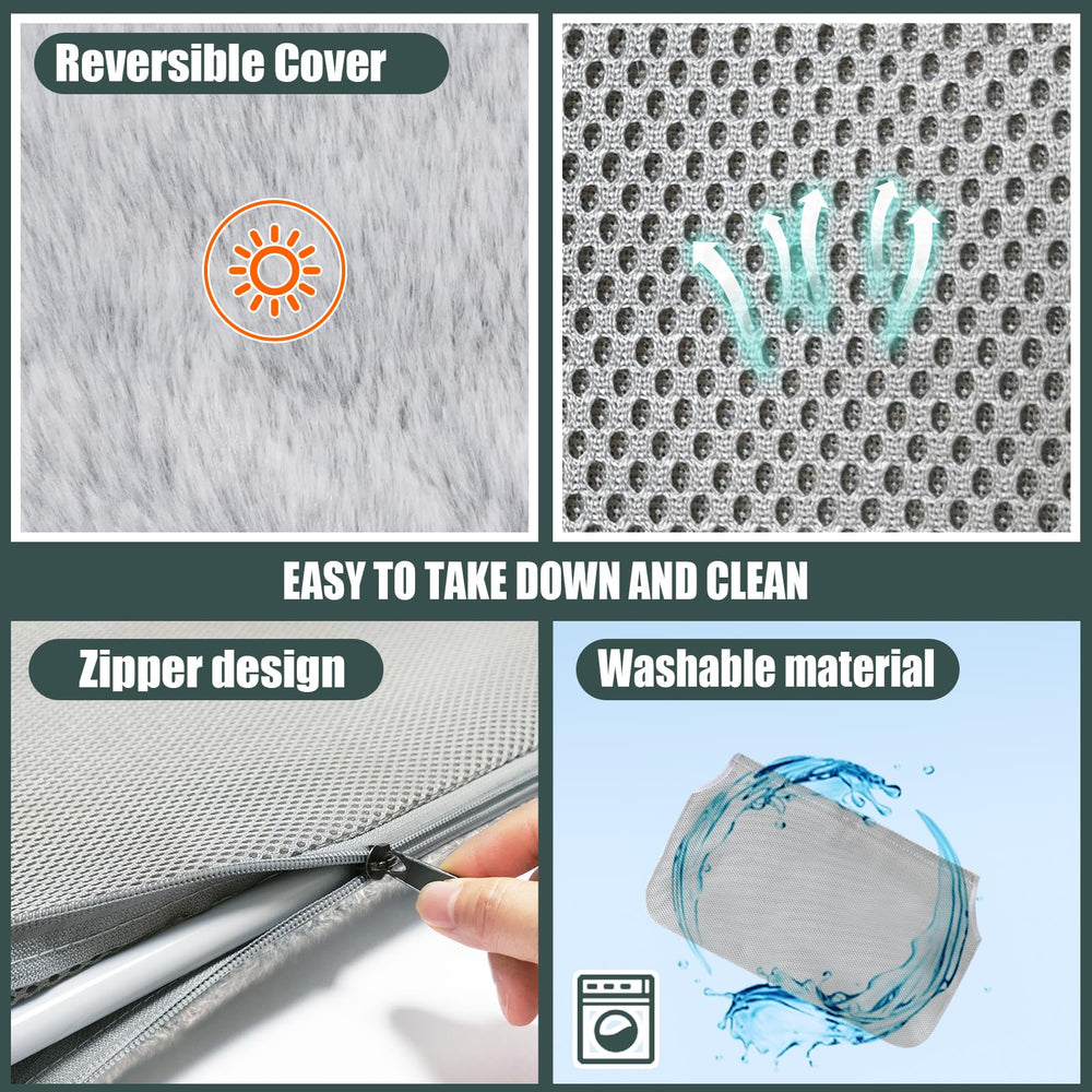 Sunhoo cat window hammock cover 2in1 for all-season comfort with quick zipper switch.