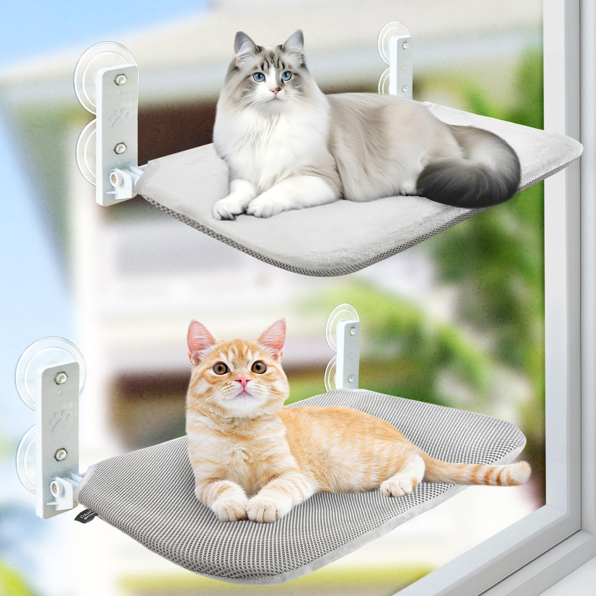 Sunhoo cat window hammock folded compact for easy storage and tidy living spaces