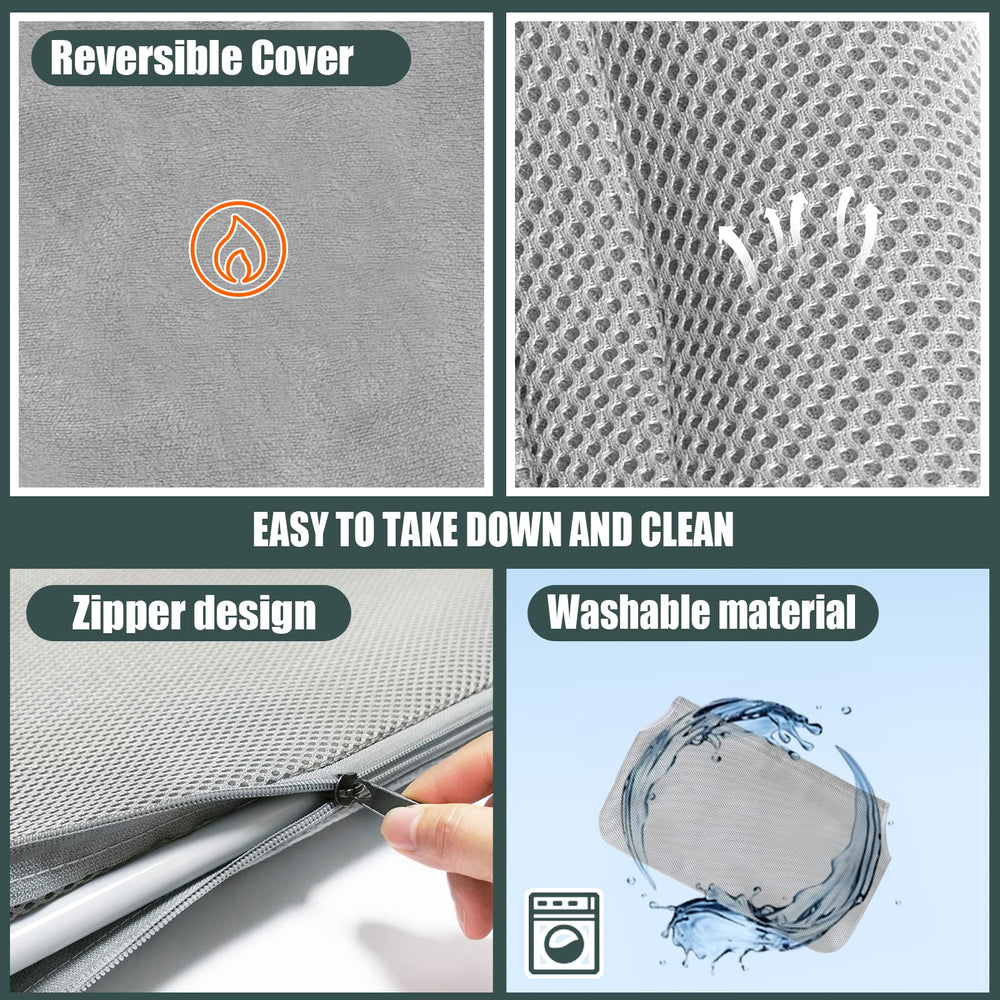 Sunhoo cat window hammock with reversible cover for all-season comfort and easy switch.