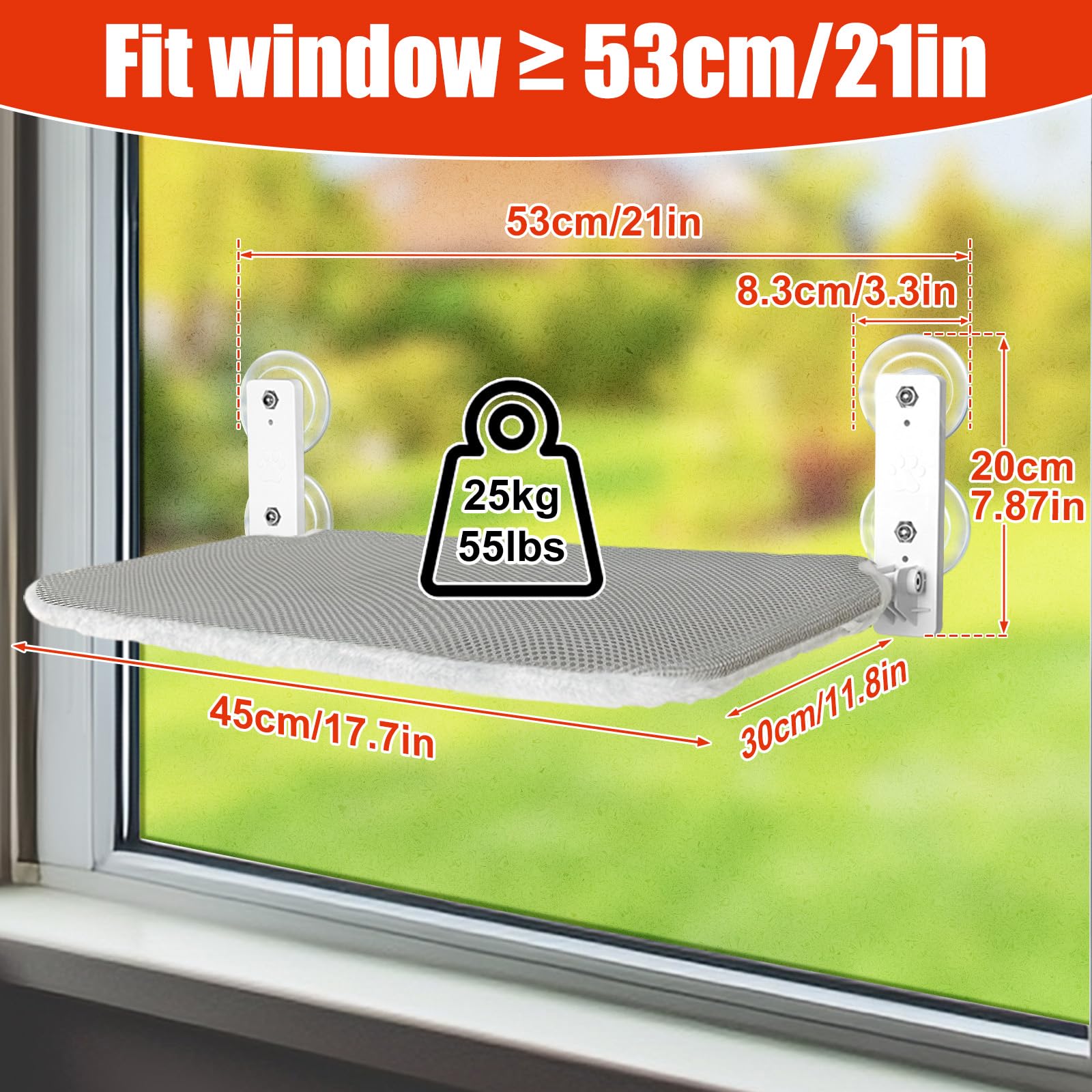 Sunhoo cat window hammock strong suction cups ensure reliable hold.