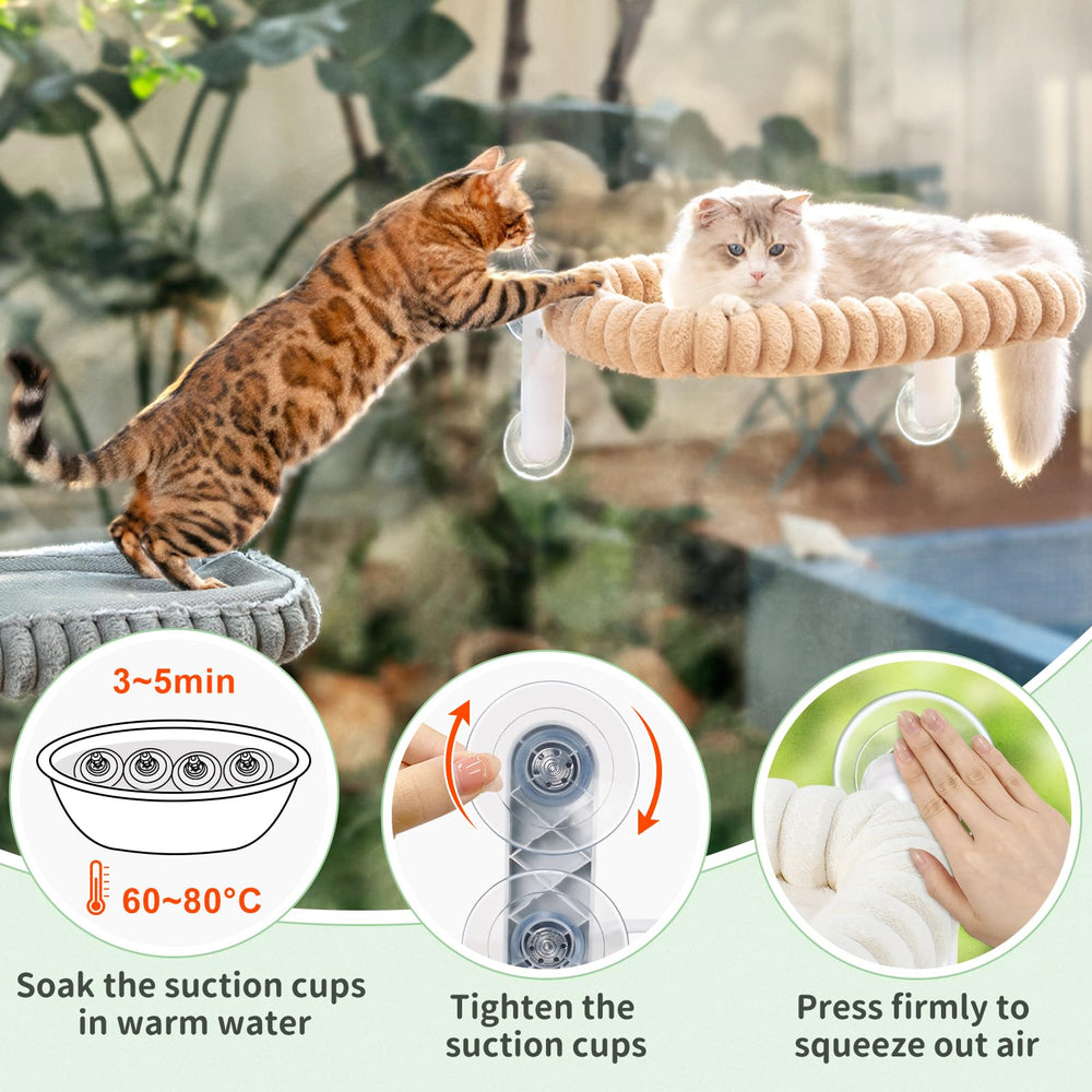 Sunhoo cat window perch bed supports up to 40 lbs for larger cats