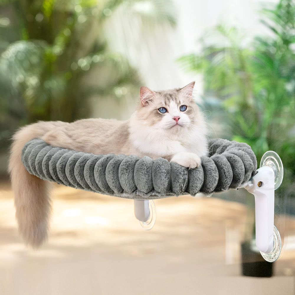 Sunhoo cat window perch bed folds flat for discreet, space-saving storage