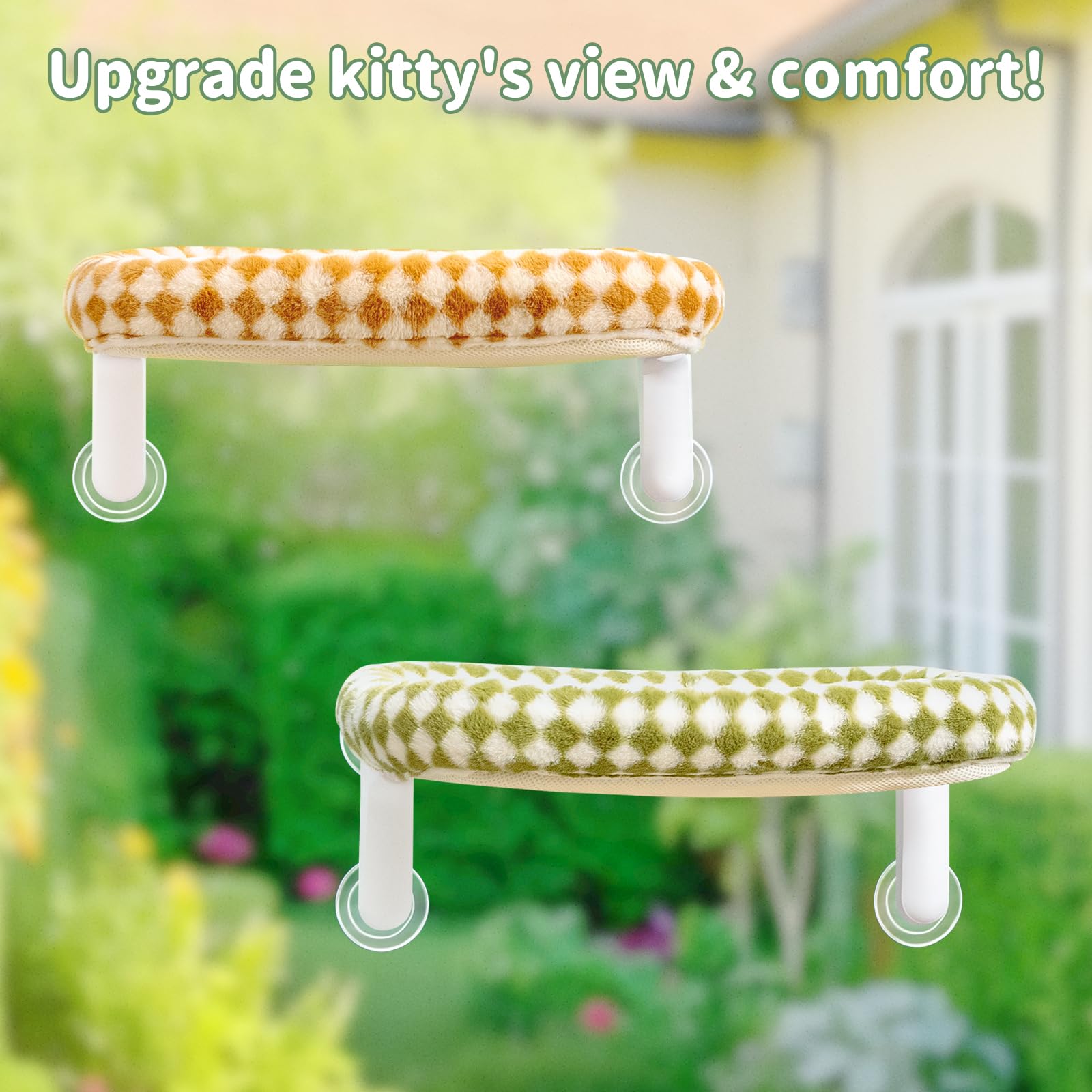 Sunhoo cat window perch bed supports up to 40 lbs for larger cats