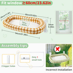 Sunhoo cat window perch brown open view invites birdwatching and calm lounging.