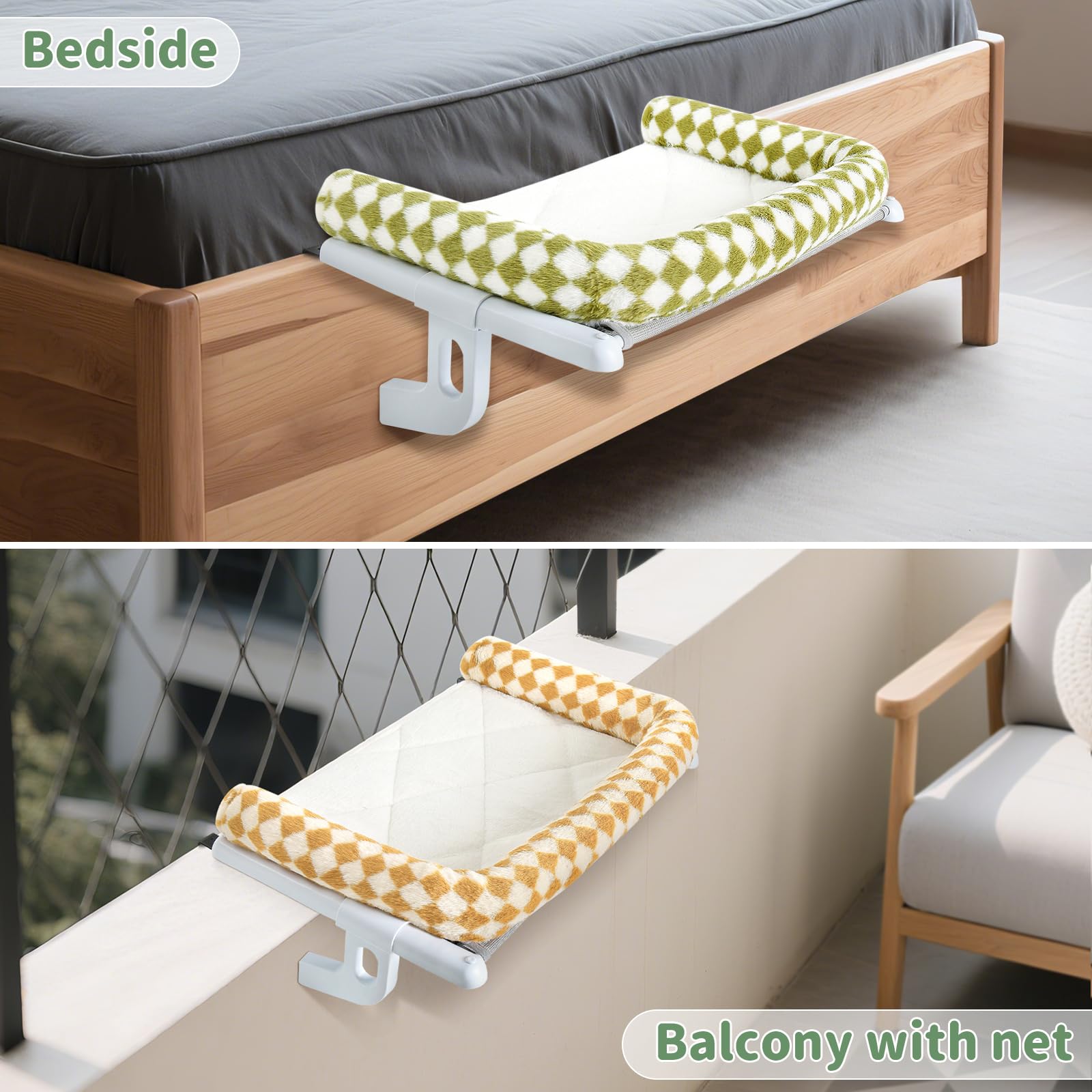 Sunhoo cat window perch washable cover for easy cleaning and care.