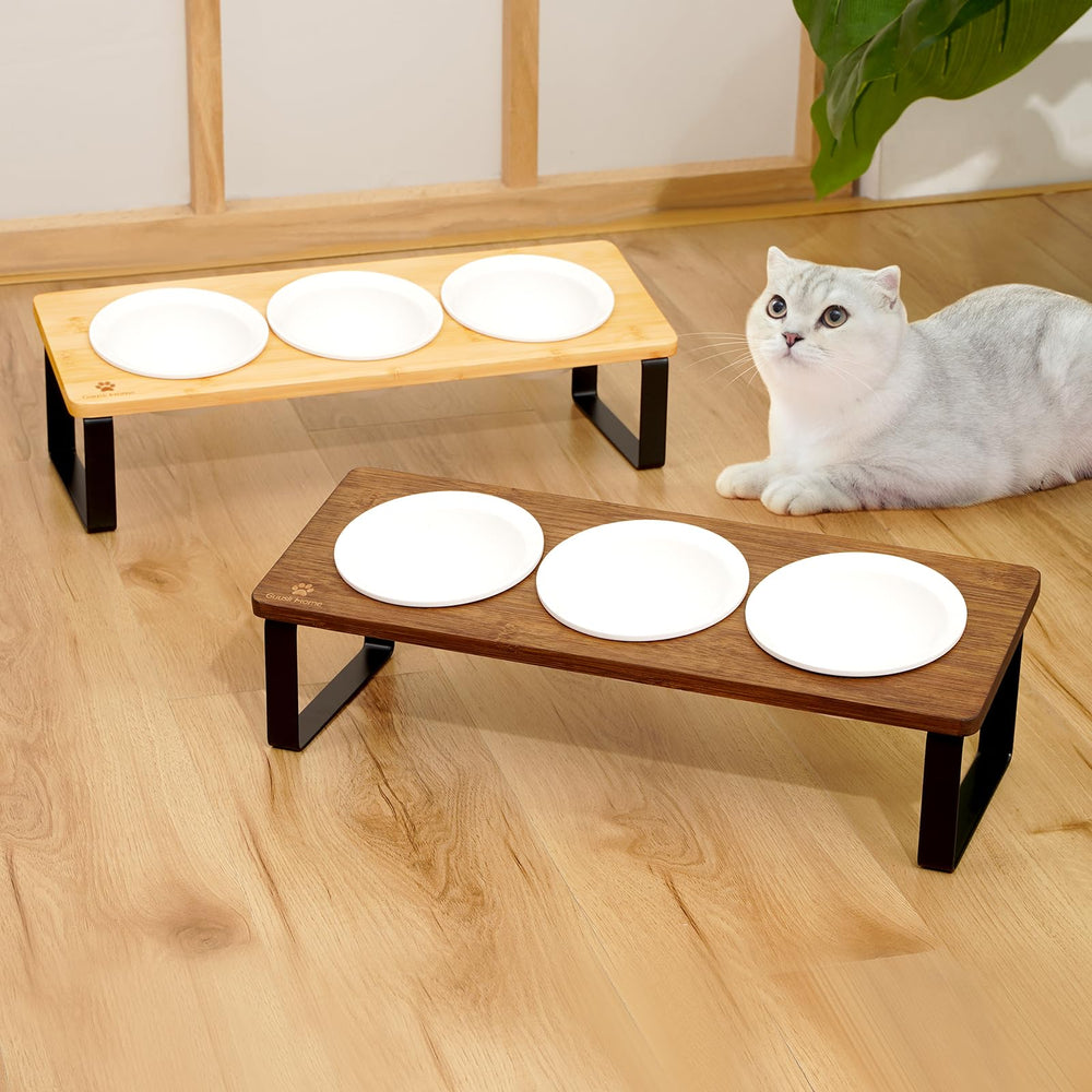 Sunhoo clean feeding station keeps bowls away from dust and pet hair.