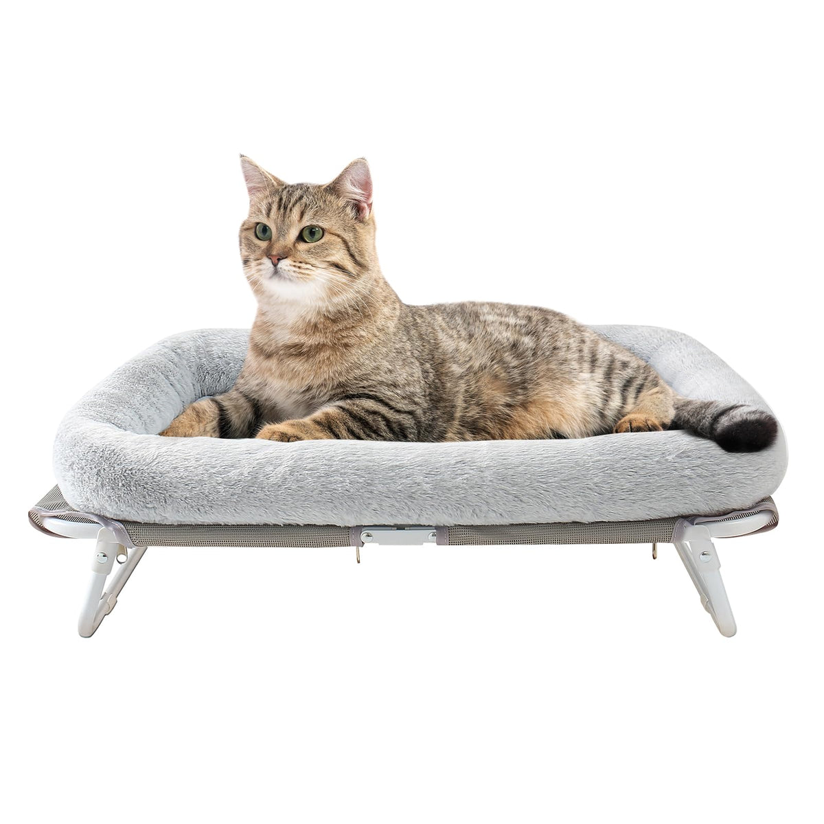 Sunhoo elevated cat bed frame elevates your pet for clean comfort and better air circulation