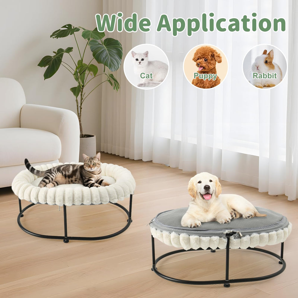 Sunhoo elevated cat bed machine-washable cushion simplifies cleanup after naps