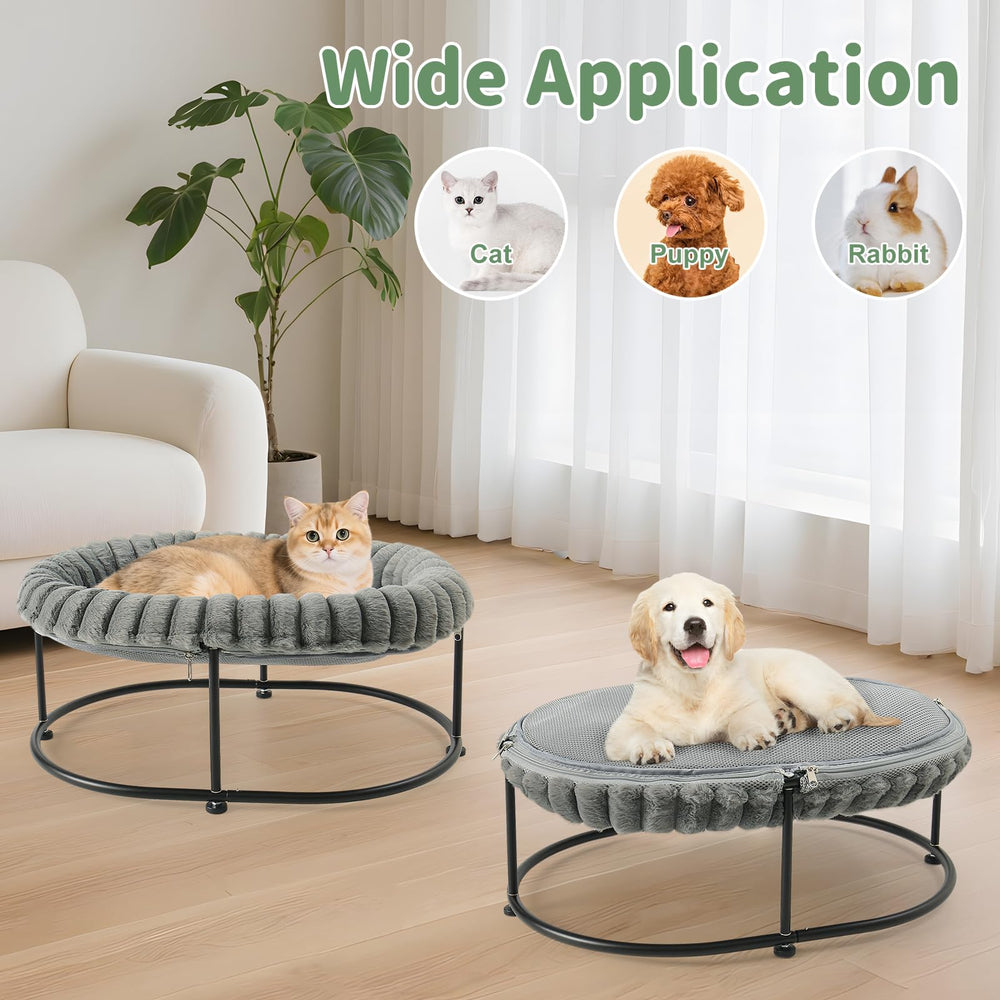 Sunhoo elevated cat bed non-slip feet prevent sliding on floors