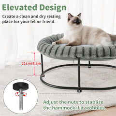 Sunhoo elevated cat bed oval nest ready for lounging and stretching