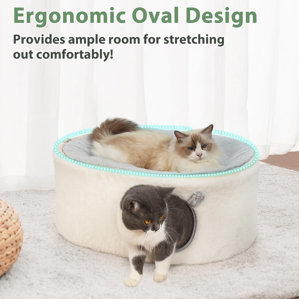 Sunhoo elevated cat bed semi enclosed hideaway for private retreat