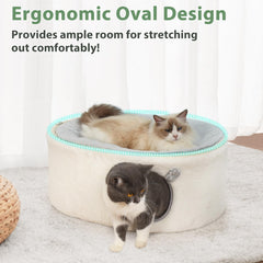 Sunhoo elevated cat bed semi enclosed hideaway for private retreat