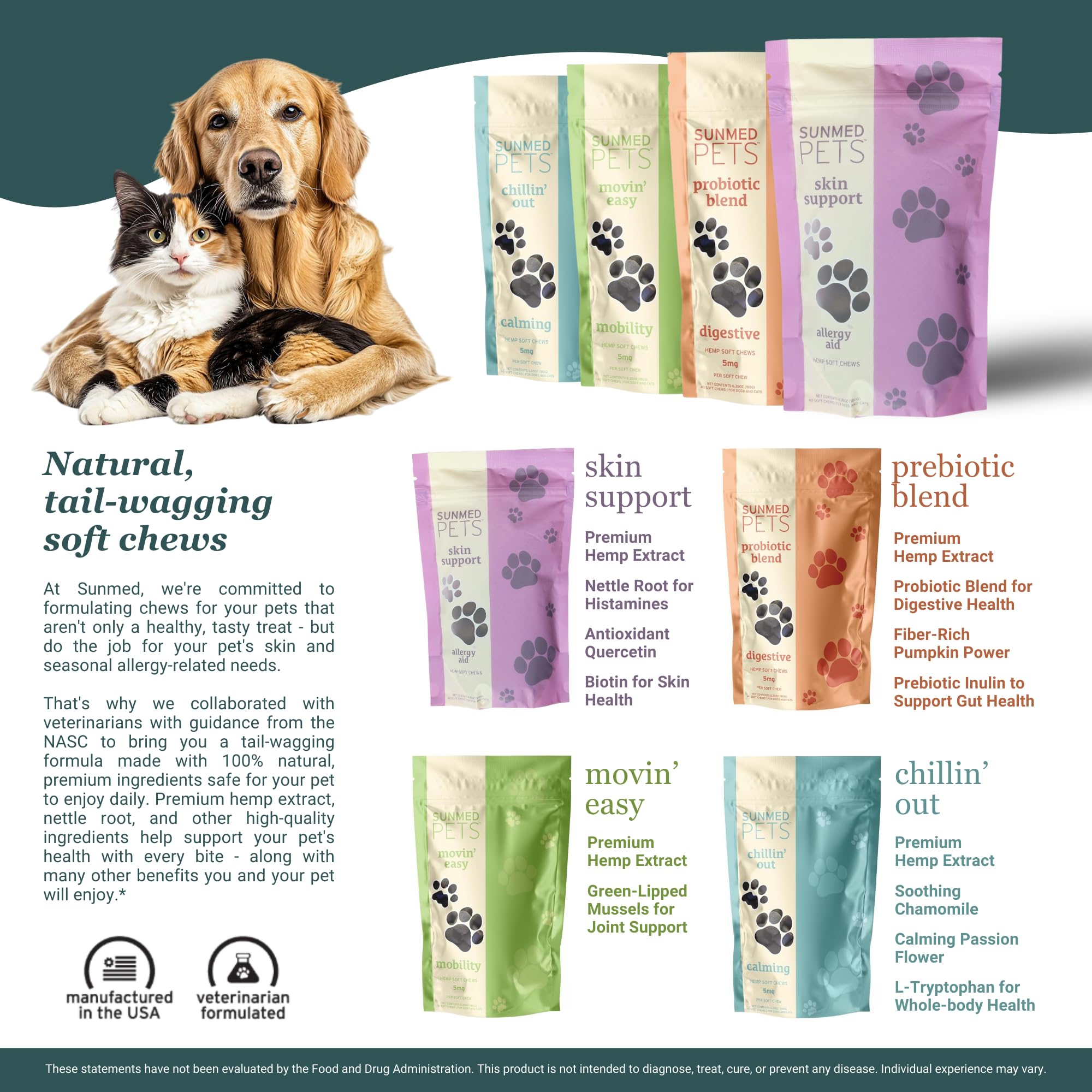 SunMed Chillin' Out dog chews ideal for vet visits and anxiety