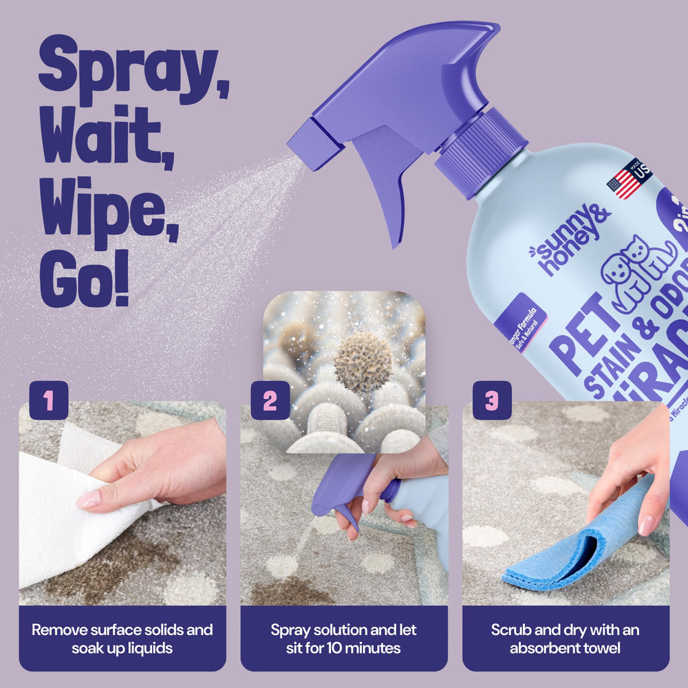 Sunny & Honey Enzyme Formula label highlights enzyme action for tough stains