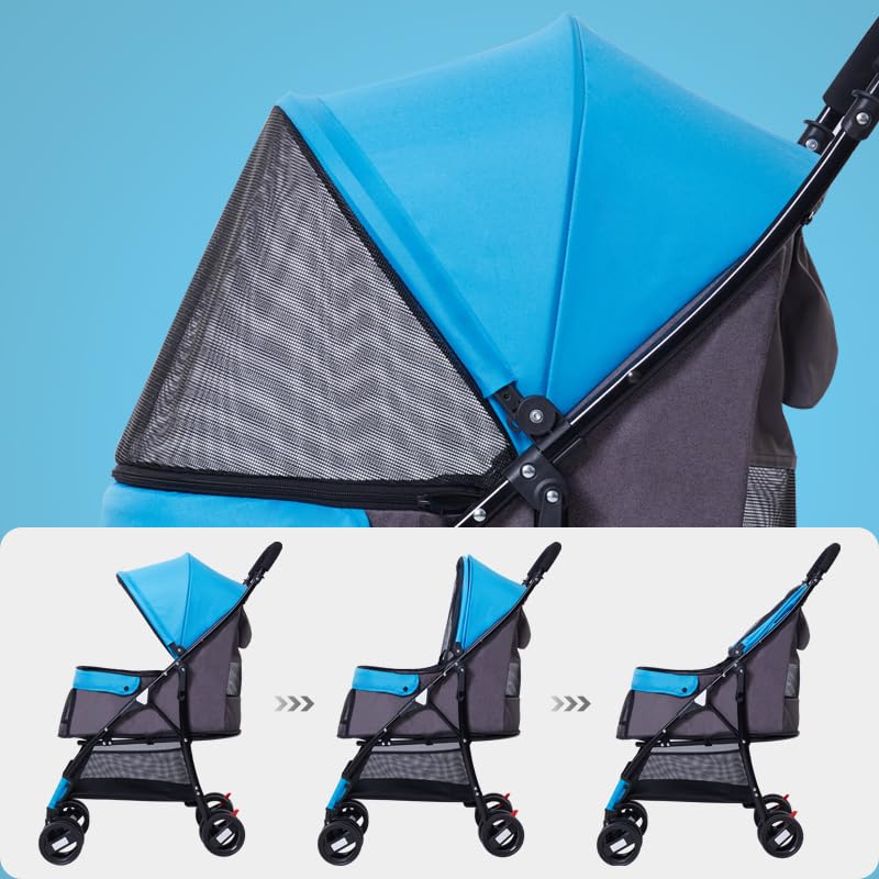 Sunny Sonny 4 Wheels Stroller weather cover shields pets during rainy or sunny days