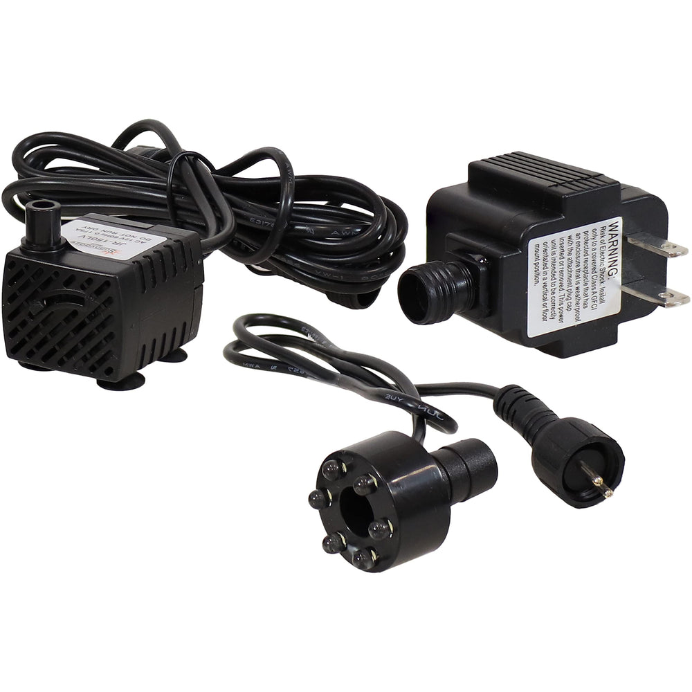 Sunnydaze epoxy resin encasement protects pump internals for durability.