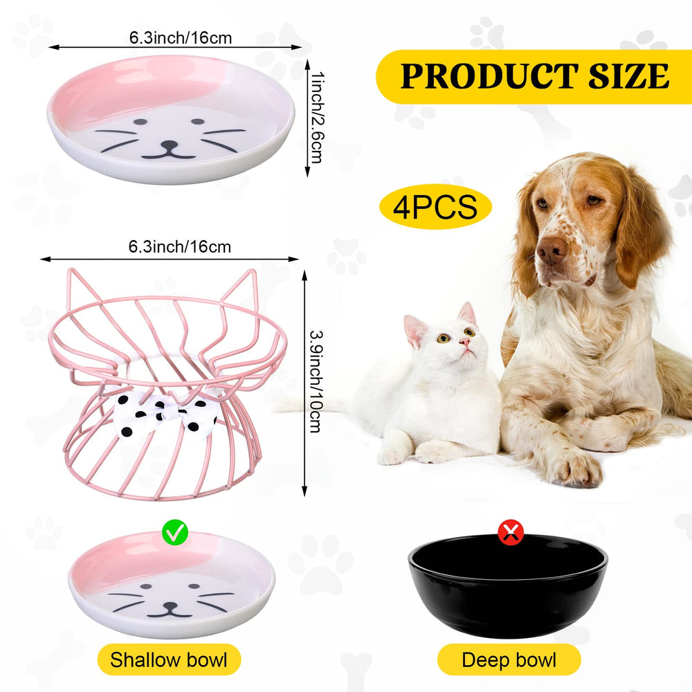 Sunnyray cat feeder raised bowls and metal stand improve comfort during feeding.