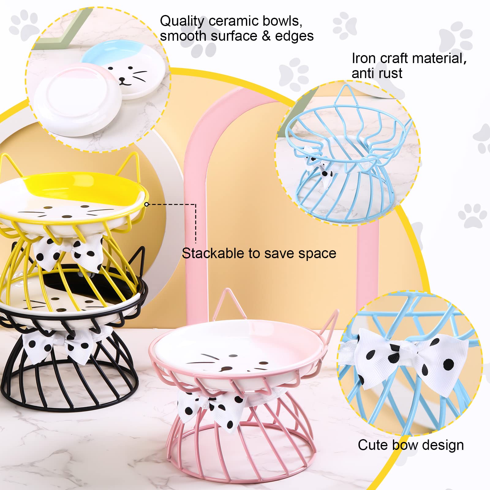 Sunnyray cat feeder whisker-friendly design supports comfortable dining.