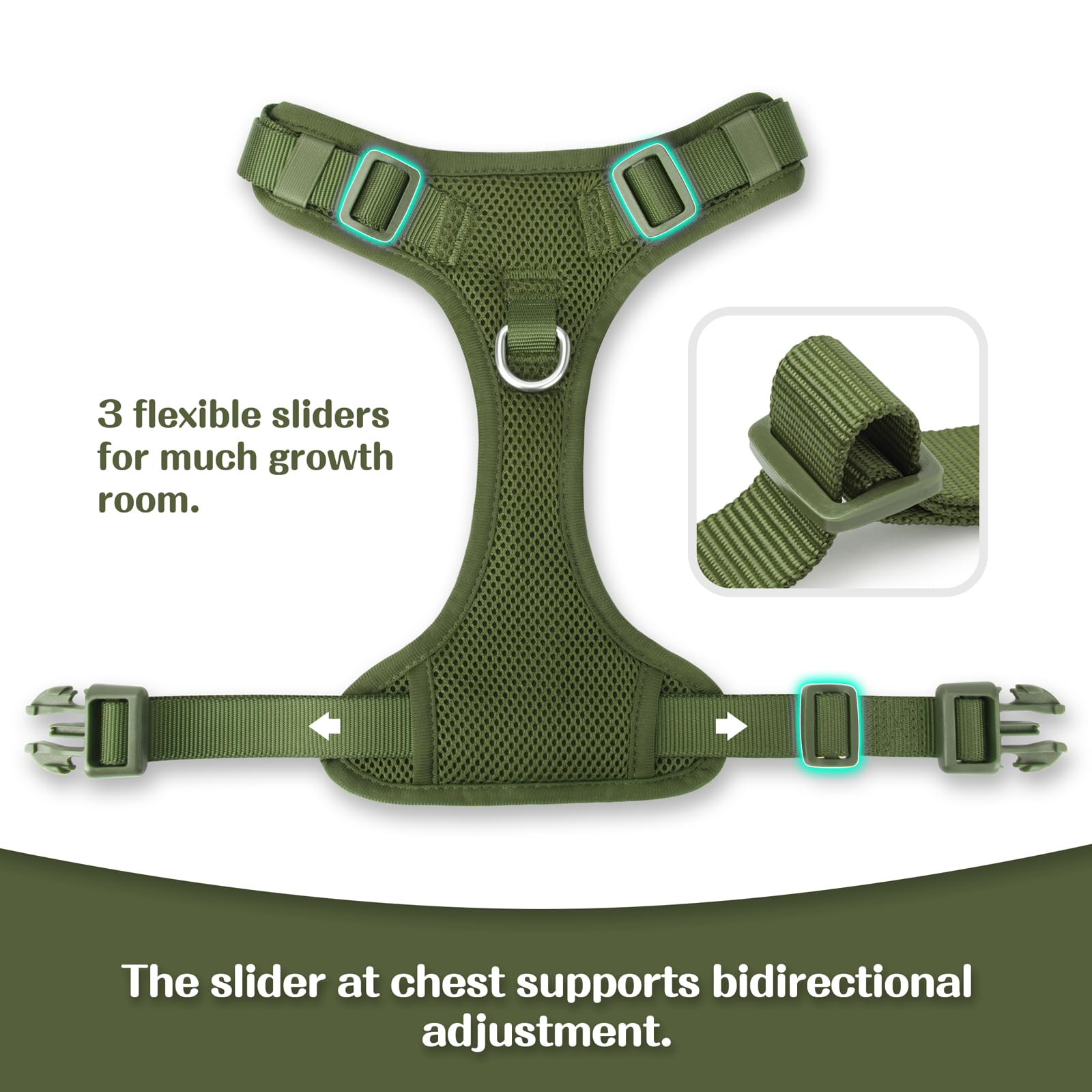 Sunraymascota escape-proof design keeps a dog secure during walks and hikes.