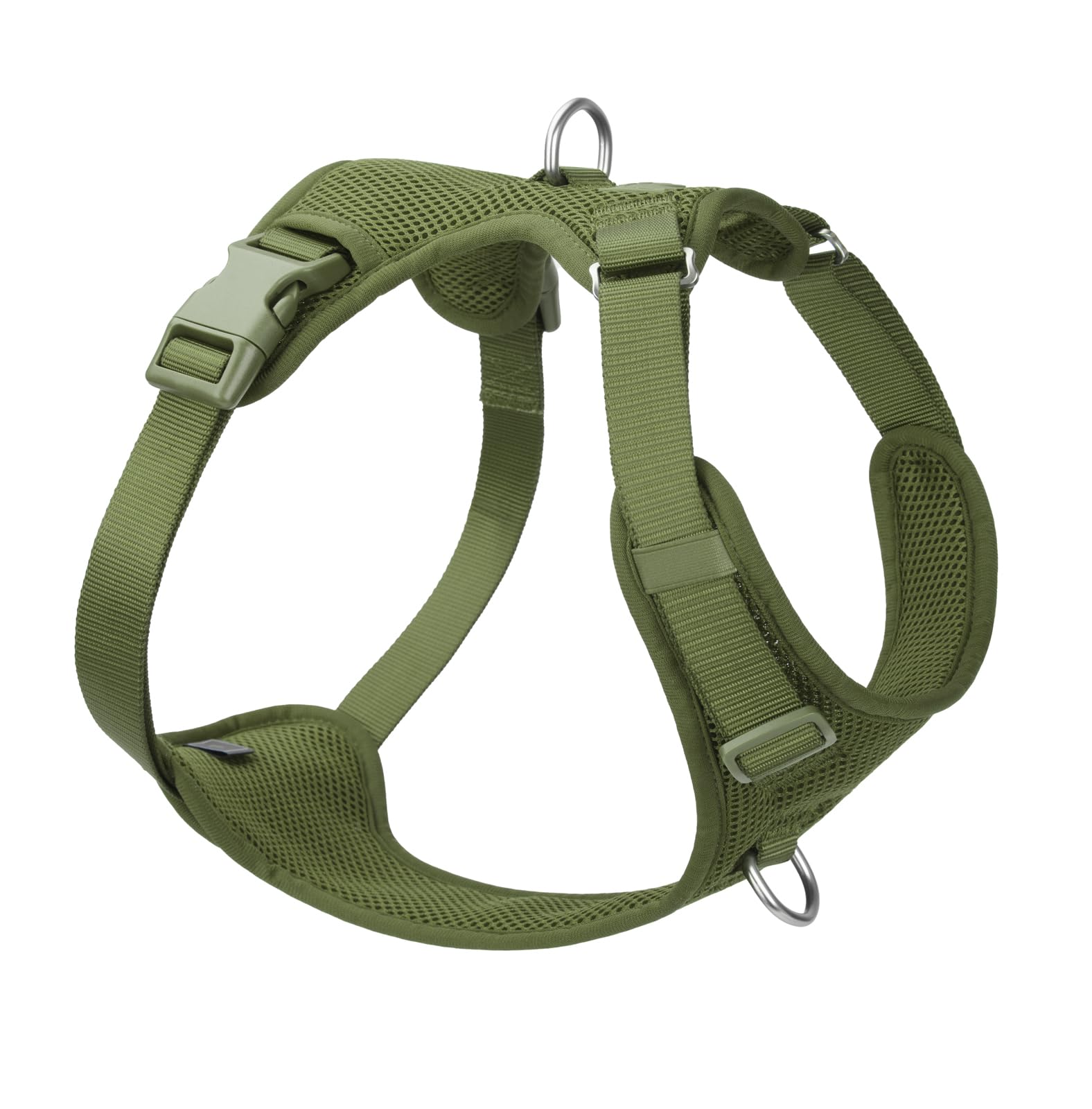 Sunraymascota no-pull harness with front D-ring for training control.