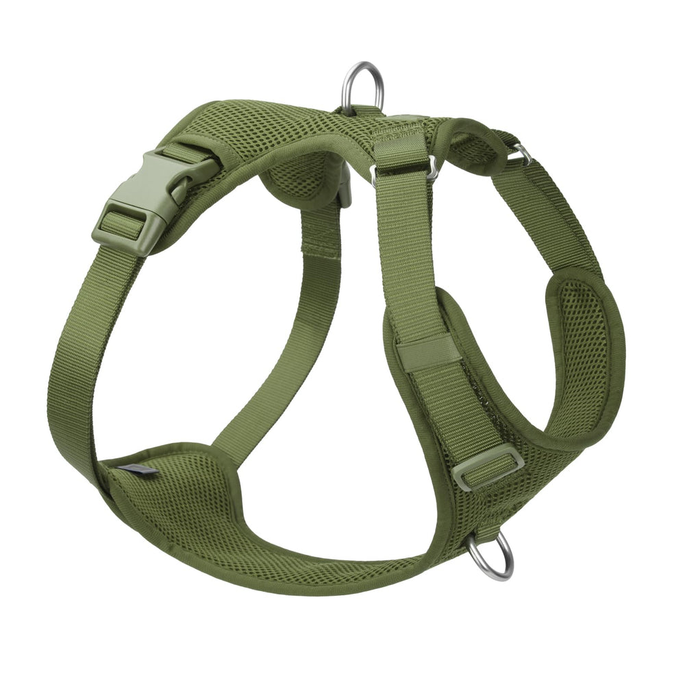 Sunraymascota no-pull harness with front D-ring for training control.