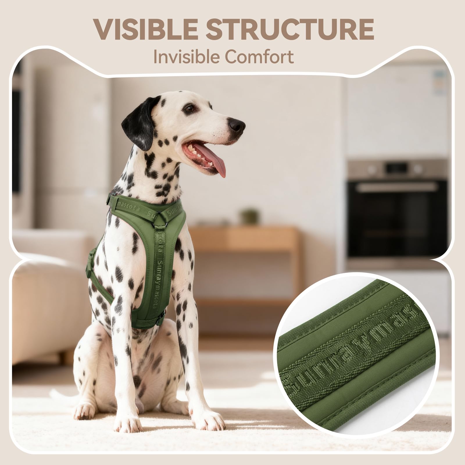 Sunraymascota No Pull Harness soft fur-friendly lining minimizes skin irritation