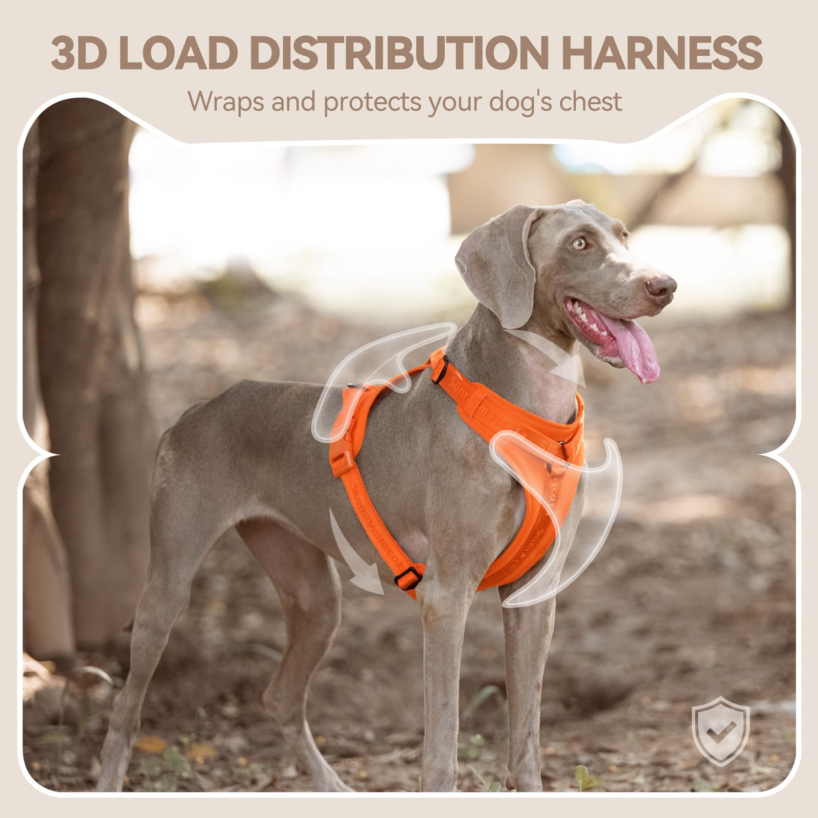 Sunraymascota No Pull Harness has soft fur-friendly lining to reduce irritation.