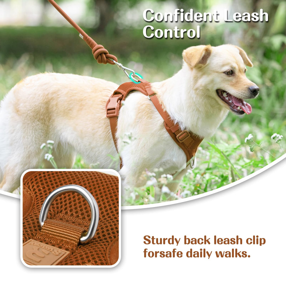 Sunraymascota no-pull harness mesh-detail close-up showing breathable layers for comfort.