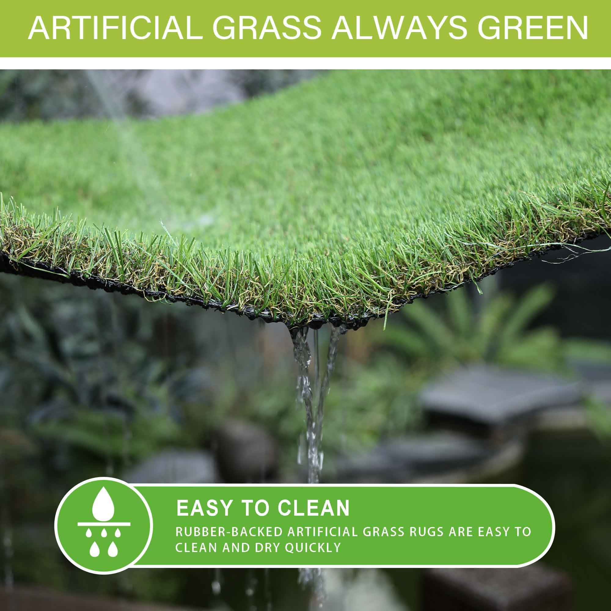 SUNTURF weatherproof portable pad stays resilient indoors or outside.