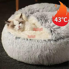 SUOXU small dog bed round 65cm cave setup demonstrates den-like space