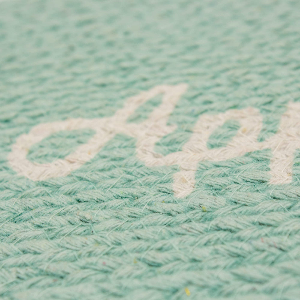 Super Area Rugs handmade-in-india stitching detail demonstrates durable craftsmanship