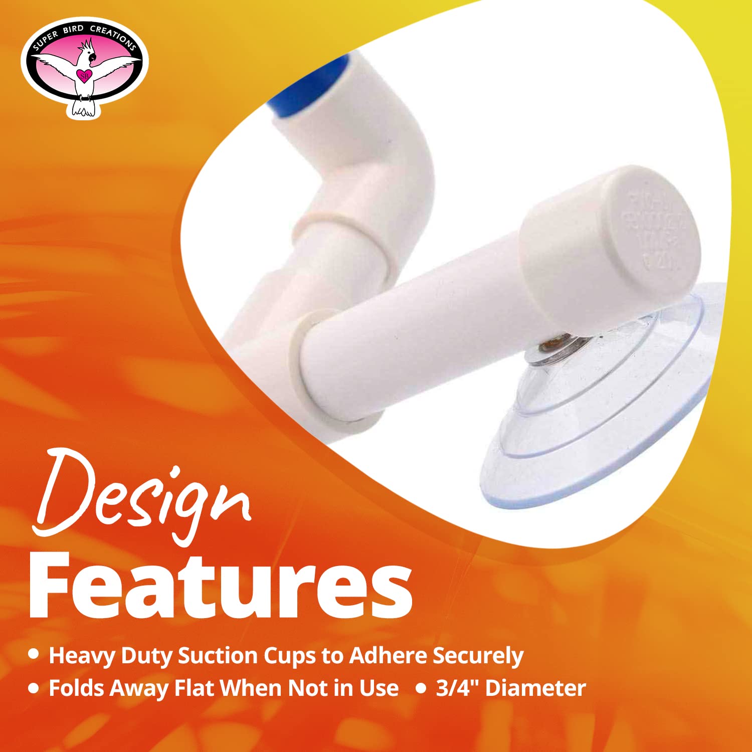 Super Bird Creations SB126 spacious 9.5 by 11 inch platform supports medium to large parrots.