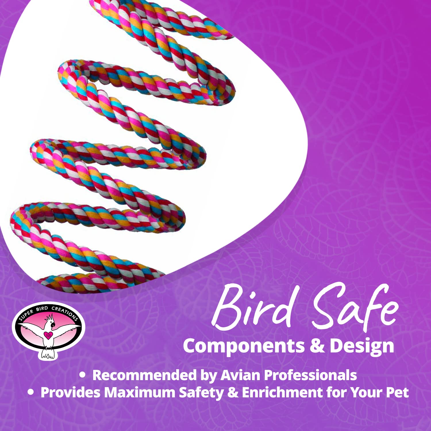 SB325 birds enjoying bungee toy for exercise, balance, and interactive fun.