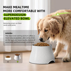 Super Design elevated-dog-bowl raised-feeding-height supports posture-friendly meals.
