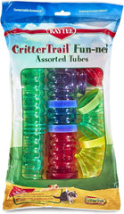 Kaytee Crittertrail Fun-Nels 8-pack tubes expand habitats for hamsters, gerbils, and mice.