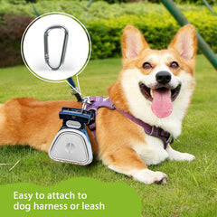 Super Design dog pooper scooper belt clip for quick access during walks and hikes.
