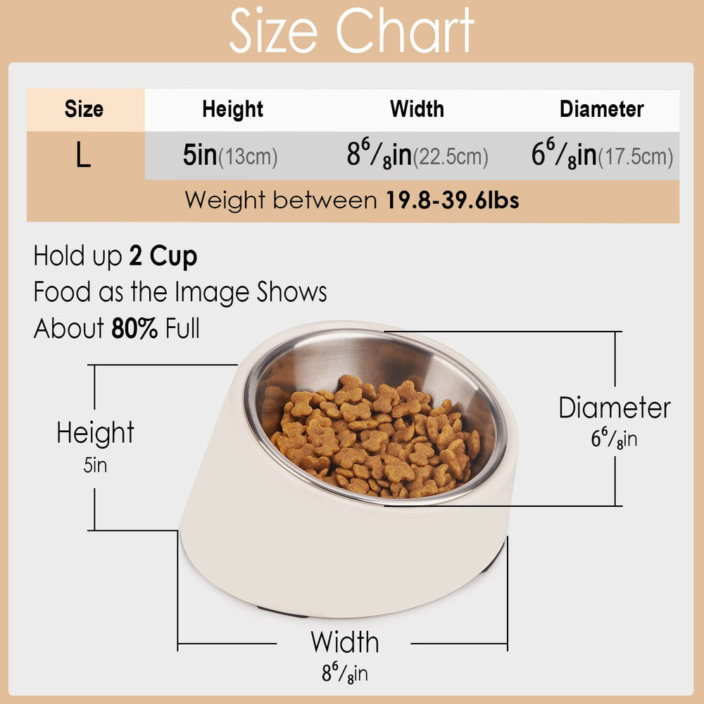 SuperDesign cat bowl diameter 6.75 inches for easy reach