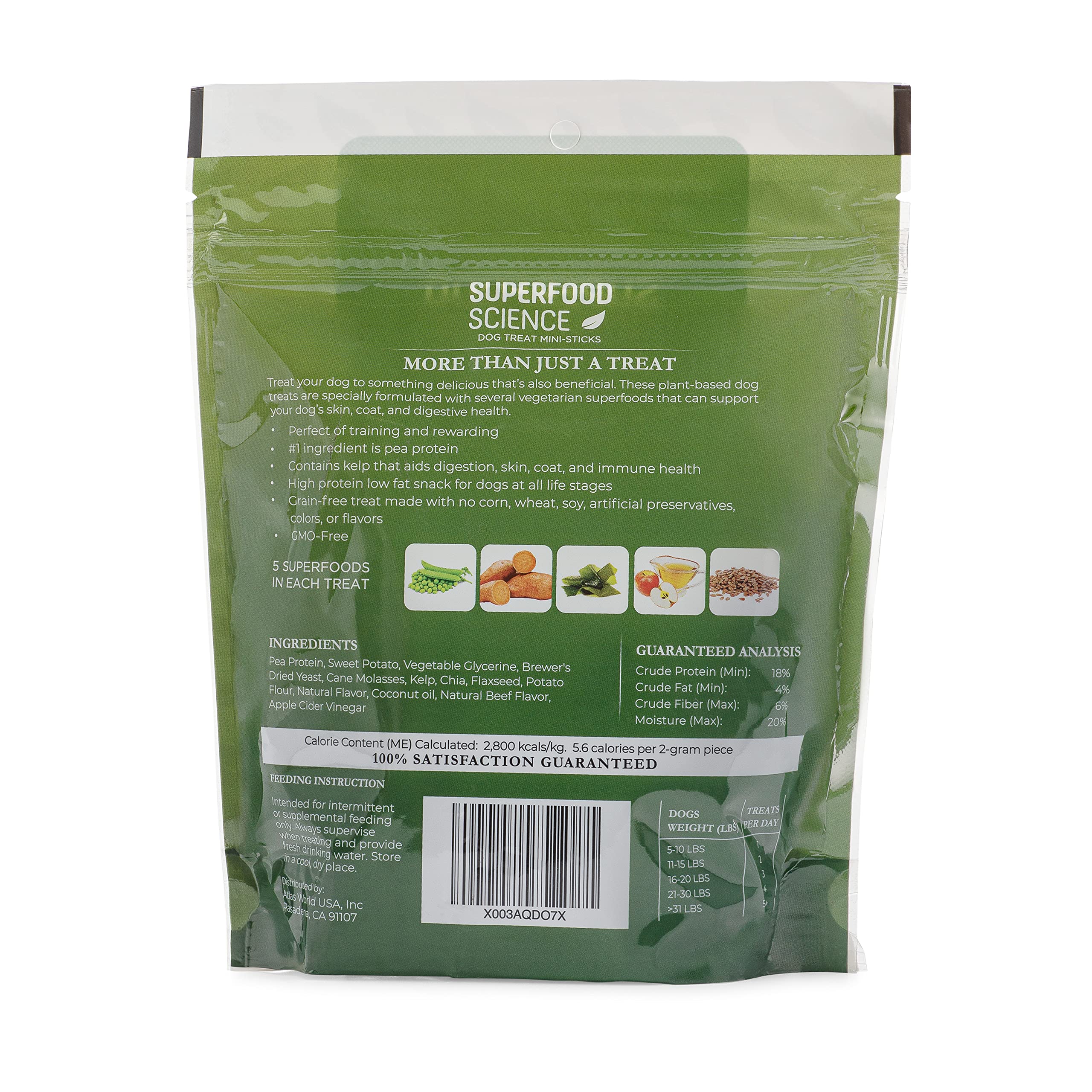 Premios diarios de Superfood Science, recompensa memorable para perros.