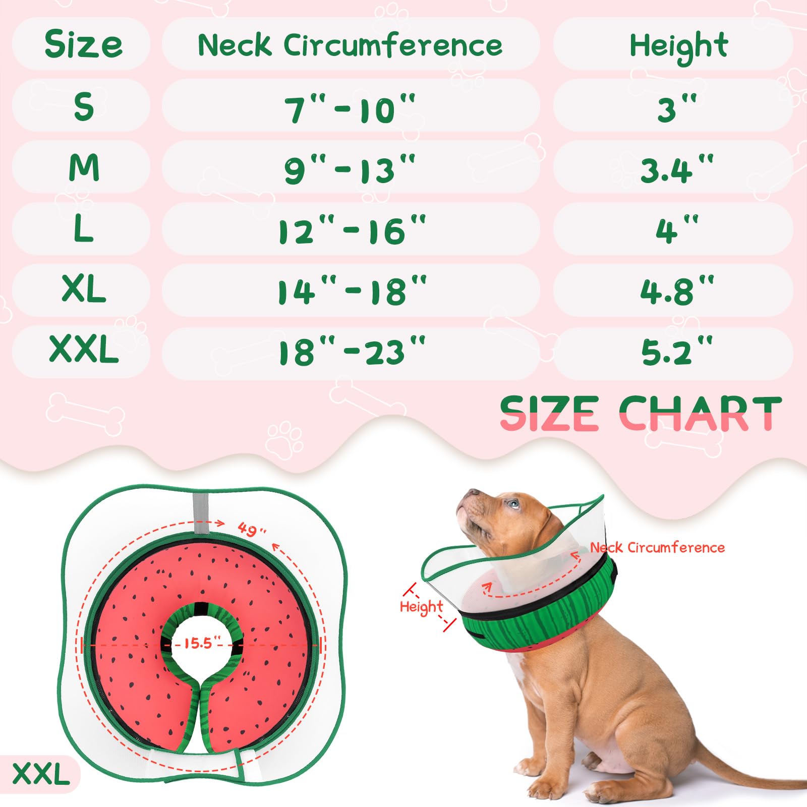 Supet adjustable hook-and-loop fit adapts to neck size for comfort.