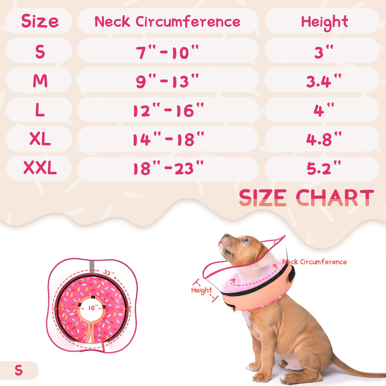 Supet adjustable secure-fit strap keeps the collar in place on dogs