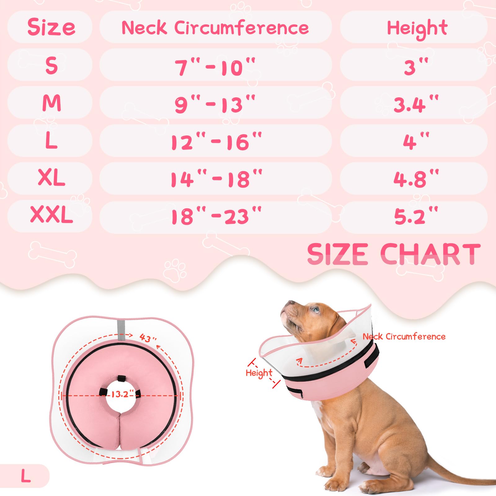 Supet adjustable strap on the donut cone ensures a secure, stay-in-place fit.
